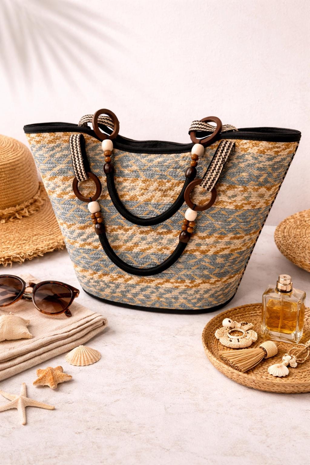 The Cana Tote - Cocoa & Ivory