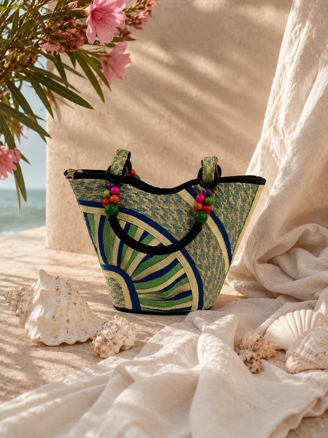 Mosaic Bloom Bucket Bag– Colombian Artisan Design