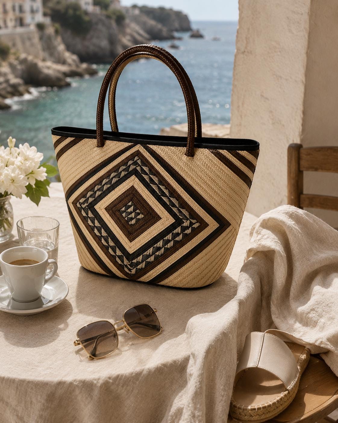 Handwoven Caña Fiber Tote Bag – Colombian Artisan Design