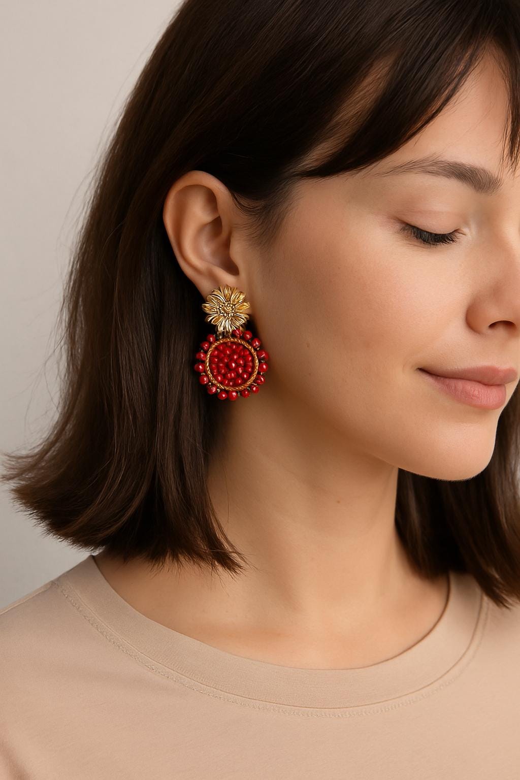 The Crimson Earrings