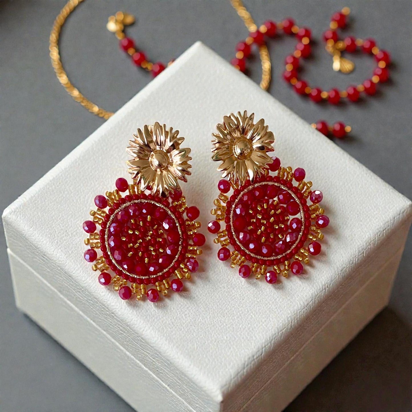The Crimson Earrings
