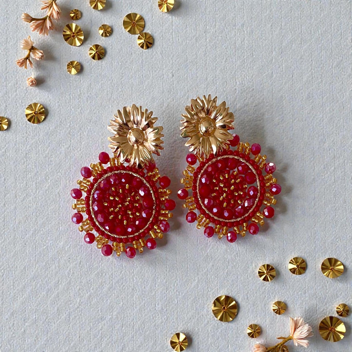 The Crimson Earrings