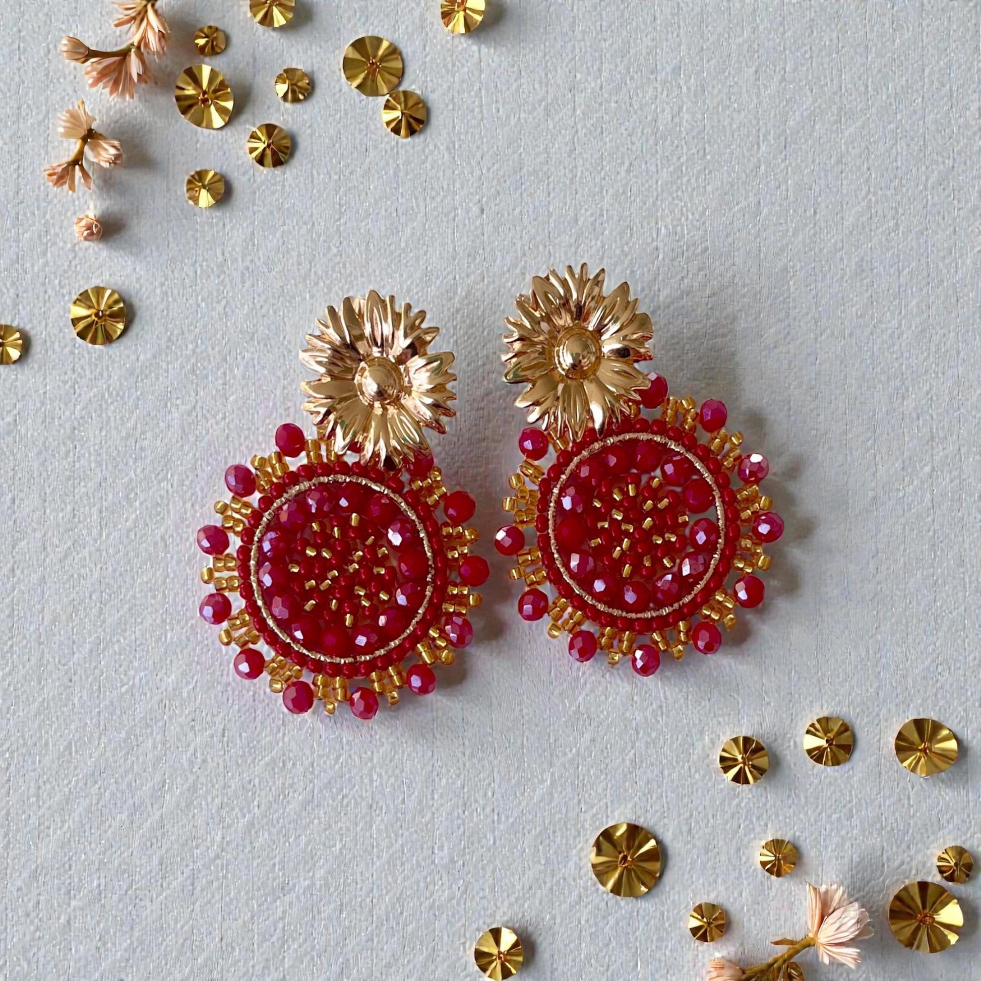 The Crimson Earrings