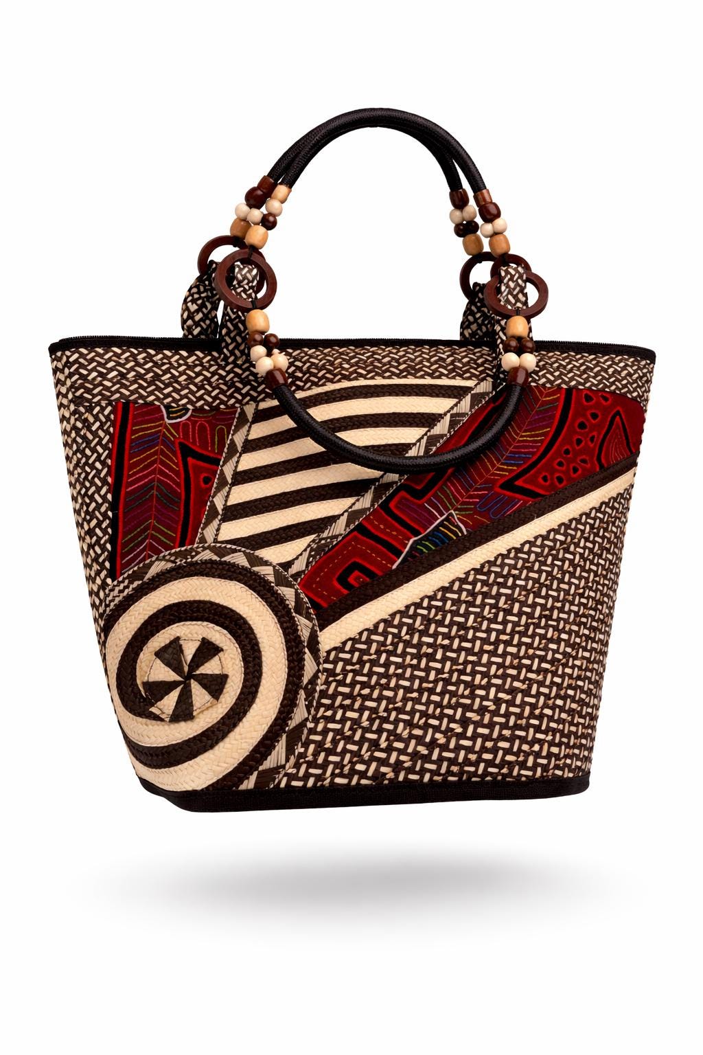 Handwoven Colombian Tote Bag – Handmade Indigenous Wayu Bag, Natural Fiber Artisan Purse, Unique Statement Bag